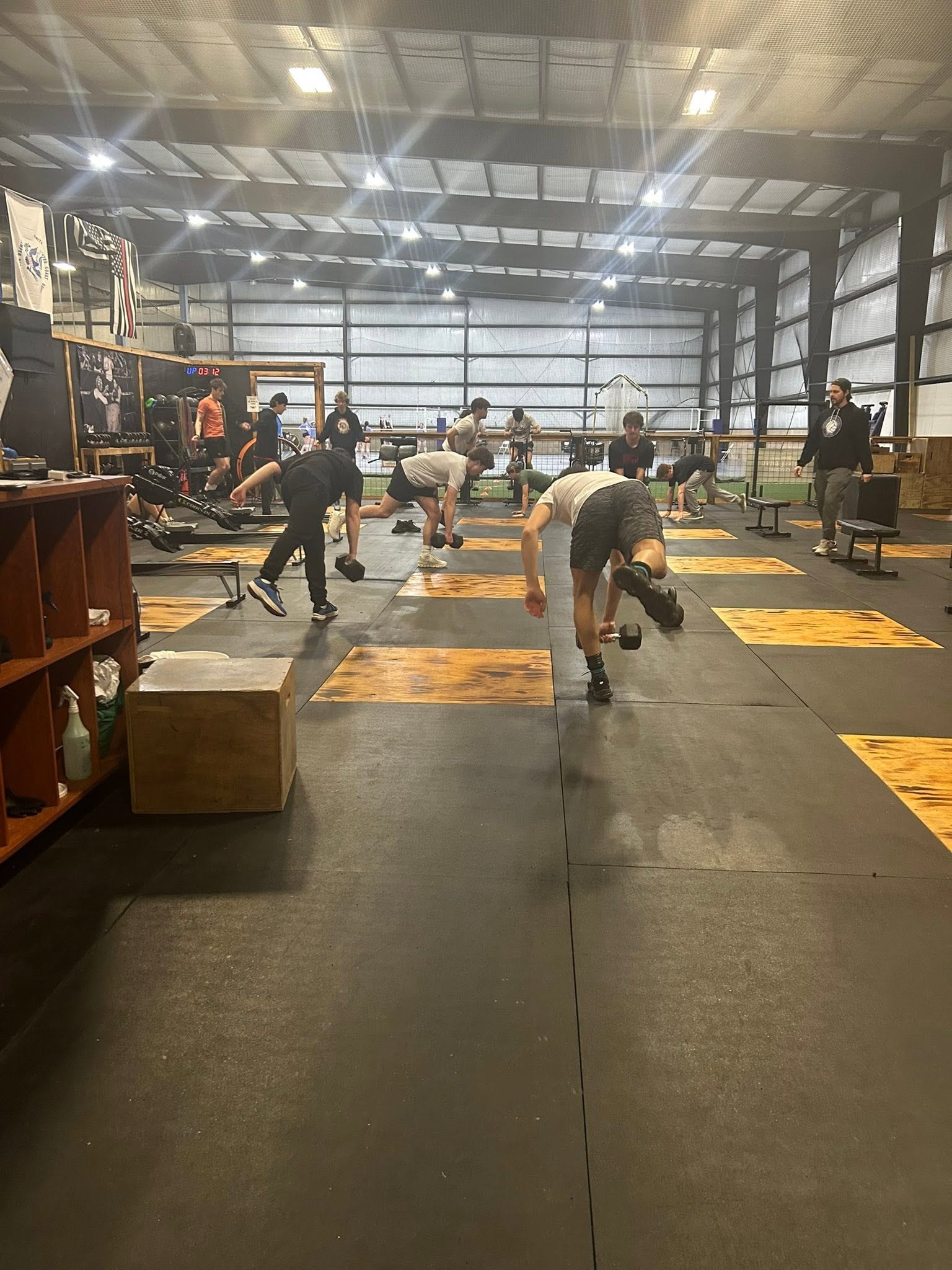 Toledo Cherokee player in strength and conditioning training